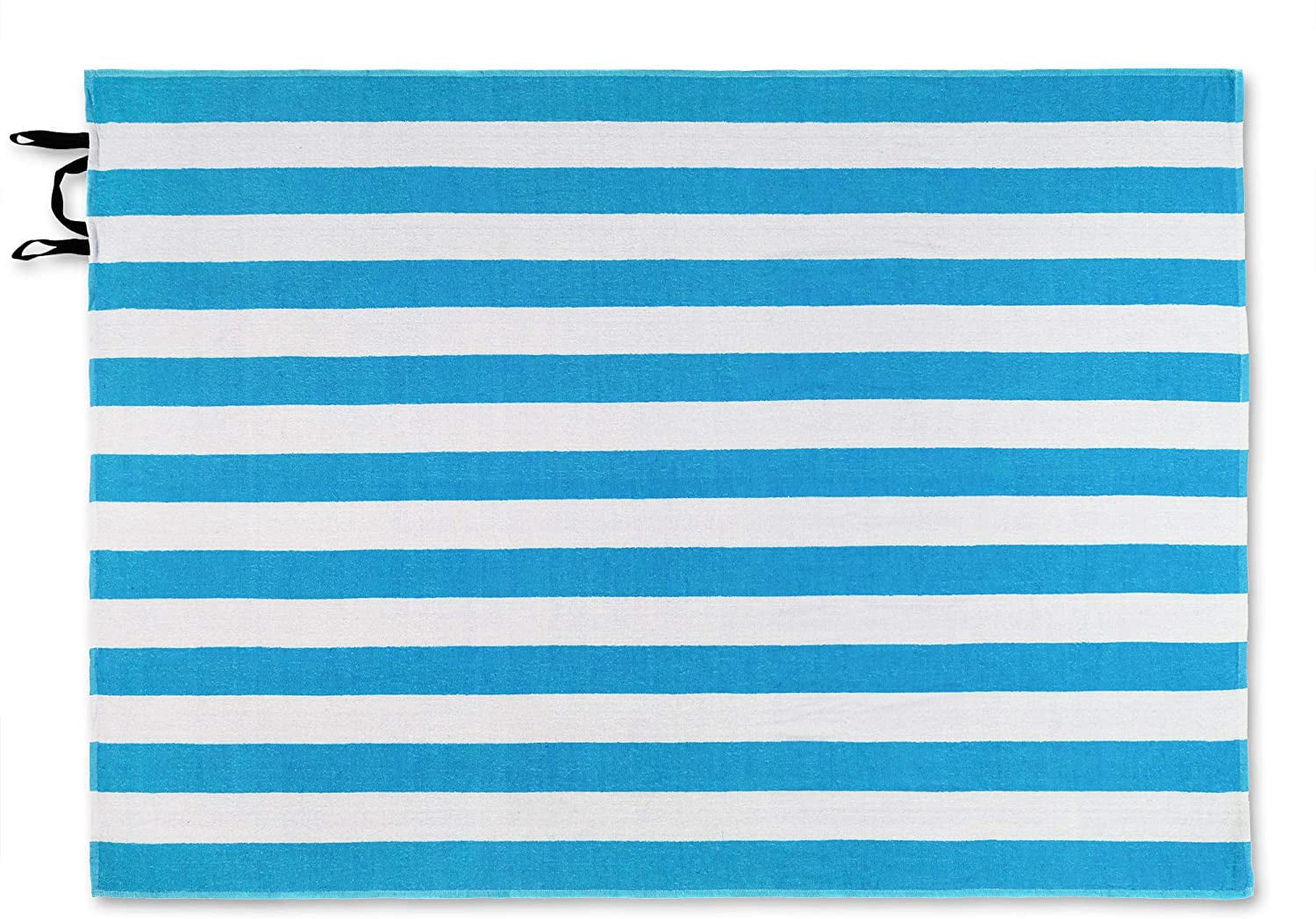 Extra Large Family Cabana Stripe Beach Towel 52 x 72 inch- TURQUOISE - Hotel Pool and Resort Big and Absorbent