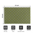 thumbnail image 5 of Green White Checkerboard Green Pattern Indoor Door Mat 20”x32", Washable Non-Slip Decorative Rug for Entrance, Kitchen, Bathroom, 5 of 6