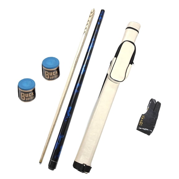 Taco de billar Zulema 10mm Punta pequeña Estuche rígido Azul negro