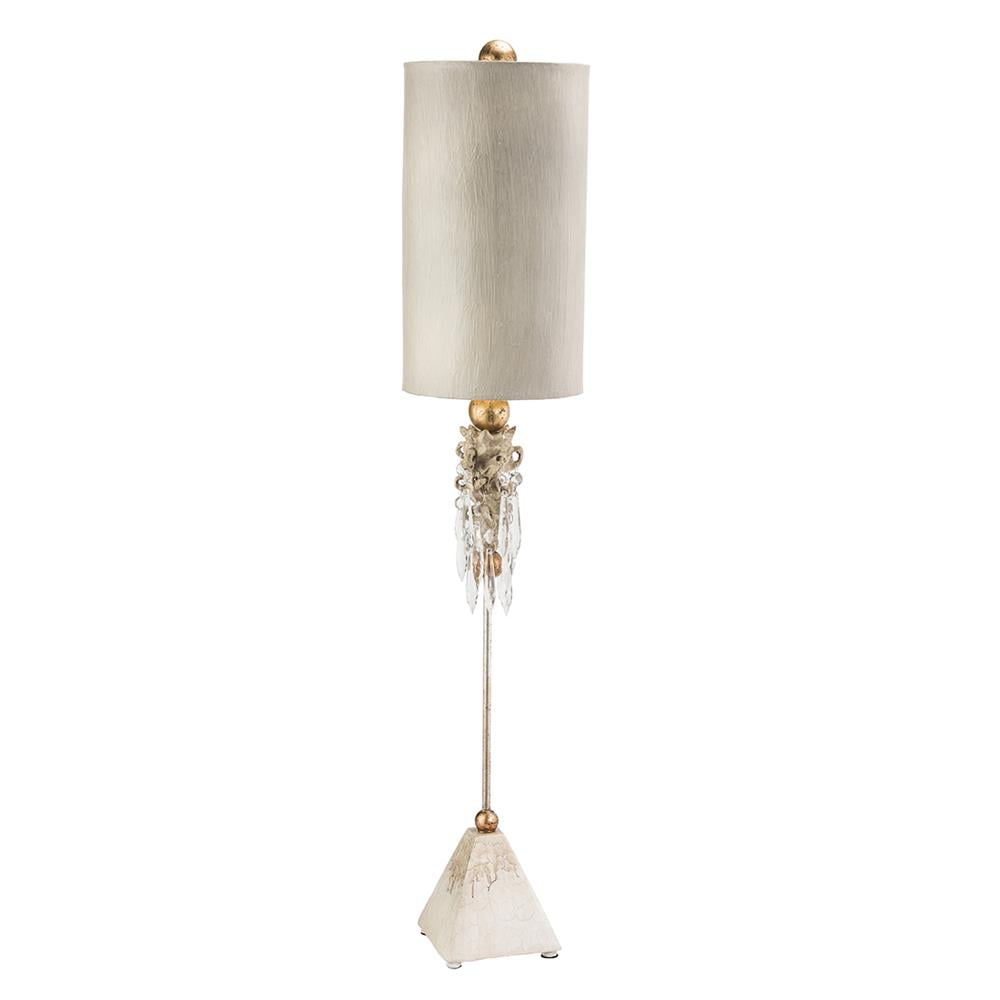 Lucas & McKearn Madison Tall Buffet Table Lamp with Crystal in Gold and