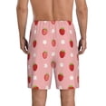thumbnail image 3 of Kdxio Strawberries Print Mens Sleep Shorts Bottoms Soft Comfy Pajama Wear Pants with Drawstring Pockets, 3 of 7
