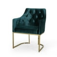 thumbnail image 2 of Noble House Contemporary Fabric Wingback Chair, Navy Blue, 2 of 7