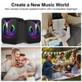 thumbnail image 5 of Computer Speakers for Laptop, TSV 2.0 Stereo Portable RGB Gaming Speaker Wired External Desktop Speaker, Mini USB Powered Speaker for Desktop TV Monitor PC Notebook Tablets, 5 of 8