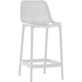 thumbnail image 2 of Meridian Furniture Mykonos White Outdoor Patio Stool (Set of 4), 2 of 8