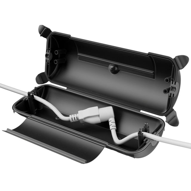 Boîtier de Connexion Étanche IP44 pour l'Extérieur par Restmo, Couvre-Cordon d'Extension Électrique Résistant aux Intempéries, Boîtier d'Étanchéité de Sécurité pour Protéger les Décorations des Fêtes, Bande Lumineuse DEL, Outil Électrique, Fontaine, Noir