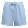 thumbnail image 3 of BRGZLK Men's Cotton Shorts Summer Casual Comfy Beach Shorts Solid Color Loose Elastic Drawstring with Pockets, 3 of 5