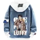 thumbnail image 2 of Chaqueta vaquera con capucha de primavera y otoño con diseño periférico de anime One Piece Luffy Chopper Zoro, chaqueta de pareja sencilla, atractiva y versátil, 2 of 2