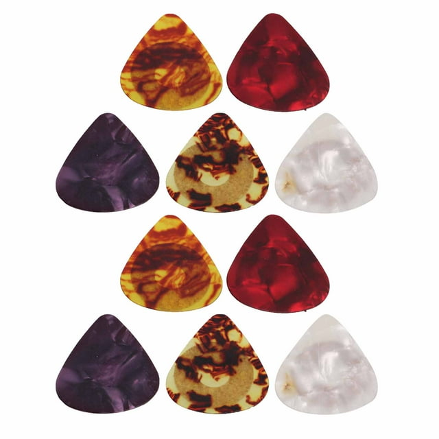 10Pcs Guitar Pick Skidproof Colorful Celluloid Portable Instrument Accessory Set Kit