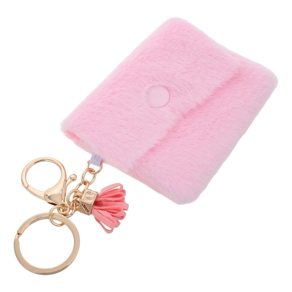 BEADCEST Tiny Backpack Keychain Pink Plush Zinc Alloy for Girls Women 1Pcs 6.4x2.8x0.8in