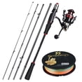 thumbnail image 1 of Sougayilang Spinning Fishing Reel and Rod Combo 1.8m/2.1M Bass Fishing Rod and Spinning Fishing Reels with Fishing Line Full Kit, 1 of 8