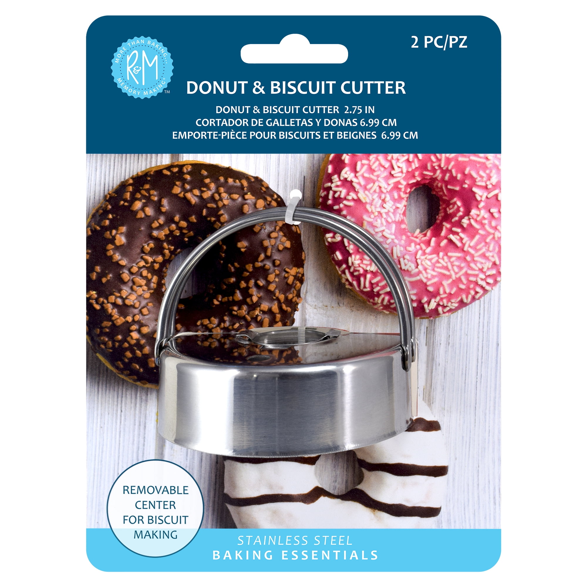 R&M International Donut Cutter Stainless Steel 2.75" - Walmart.com