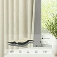 thumbnail image 5 of 102 Inch Long Curtains for Bedroom Living Room Darkening Blackout Thermal Thick Linen Textured Luxury Curtain Drape for Sliding Glass Patio Door Set of 2 Panel 102 In Length Back Tab Ivory Cream Beige, 5 of 18