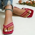 thumbnail image 3 of B91xZ Platform Slide Sandals for Women Rhinestone Glitter Slip On Footbed Platform Sandals Slippers,Hot Pink 8, 3 of 5