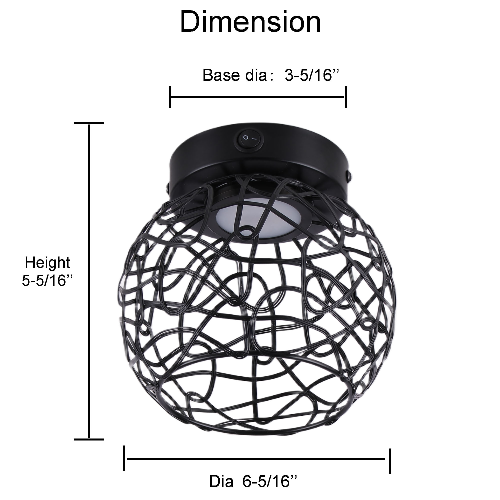 Maichis 12V RV LED Pendant Light Fixture with Built-in Non-Replaceable LED & On/Off Switch - Modern Metal Net Shade for RV, Motorhome, Camper, Trailer Interior & Dining Room Lighting