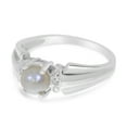thumbnail image 3 of 10k White Gold Freshwater Cultured Pearl And Diamond Ring, 3 of 6