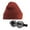 dark red-DW Home Decor, variant on CSEONE Unisex Knitted Beanie Hat with Glasses Design 22.05-22.83 Inch Circumference Solid Color Elastic Warm Winter Cap for Outdoor Activities Christmas Decor Holiday Gifts Christmas Decorations