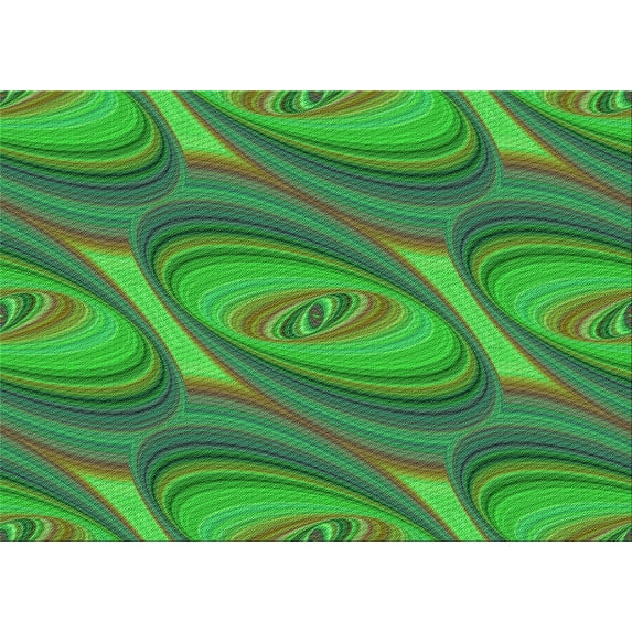 Ahgly Company Machine Washable Indoor Rectangle Transitional Jungle Green Area Rugs, 8' x 12'