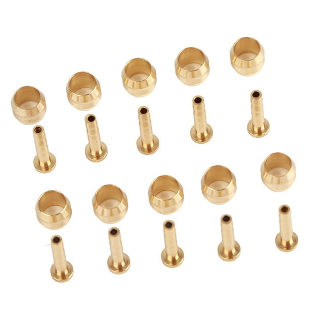 10 Set Olive Insert,Bicycle Brake Olive and Brass Connecting Insert Kit Hydraulic Disc Brake Hose Olive Connector Insert Replacement Part