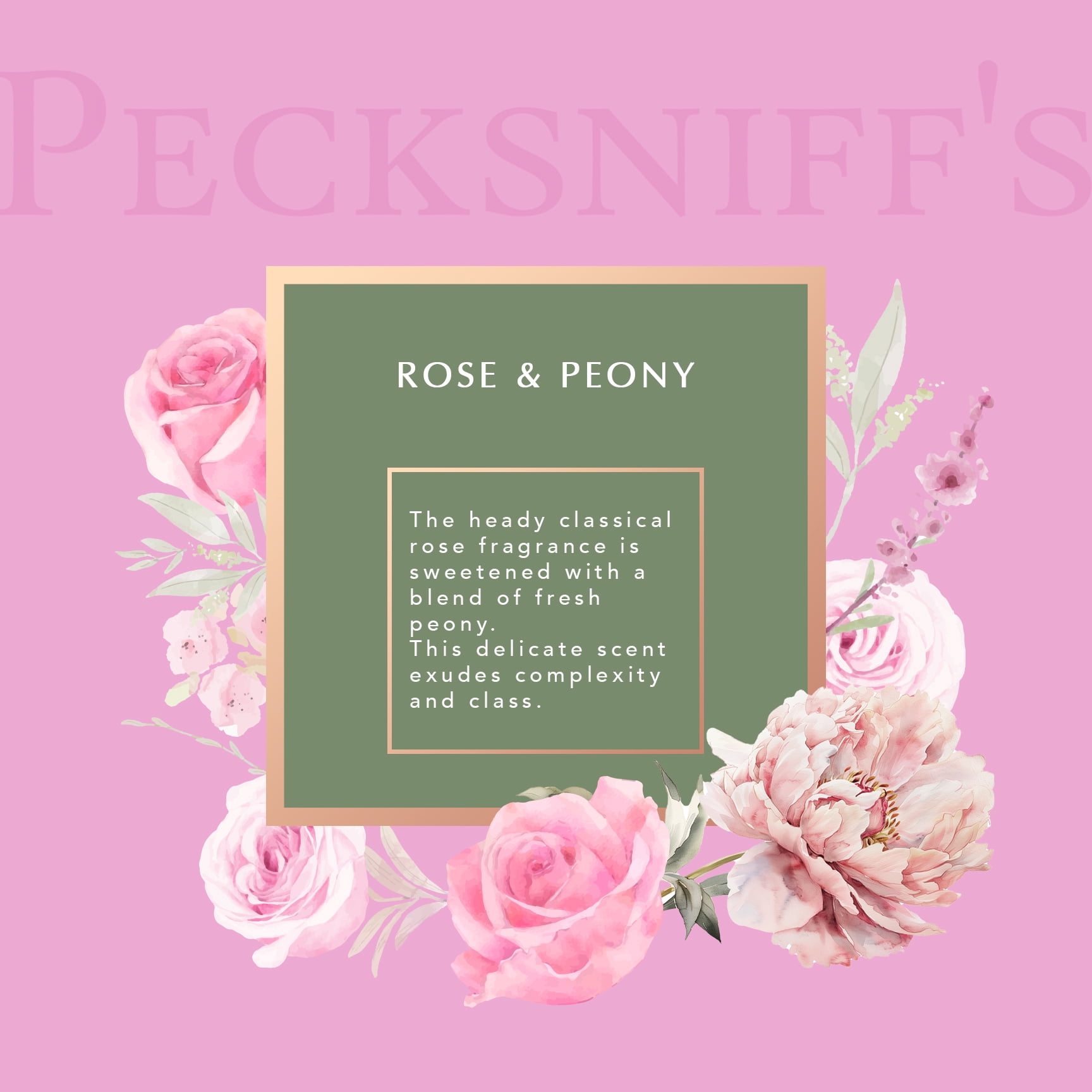 Pecksniffs Classic Rose & Peony Scented Moisturizing Hand Wash Refill | 1L/1000ml, 33.8 Fl oz