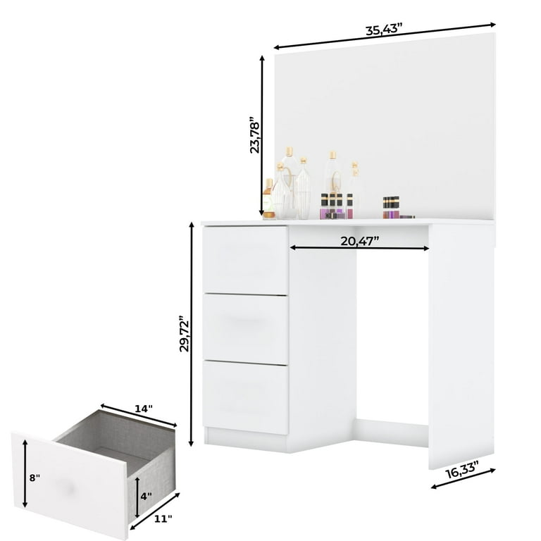 Amelia dressing store table white