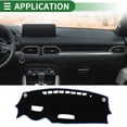 thumbnail image 3 of Alfombra de tablero antideslizante para interiores, cubierta del tablero para Mazda CX-3 2016-2022, poliéster negro azul, 3 of 7