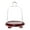 Red Wood Veneer Base, variant on Plymor 10" x 13" Bell Jar Glass Display Dome Cloche, Black Wood Veneer Footed Base (Interior size 9.5" x 10.5")