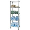 thumbnail image 4 of Clerance! 5 Tier Steel Wire Shelving Unit on Wheels,Chrome Shelves for Garage Kitchen Living Room,Heavy Duty Shelving Rack, 23.2 x 13.8 x 72 inch (L x W x H), 4 of 7