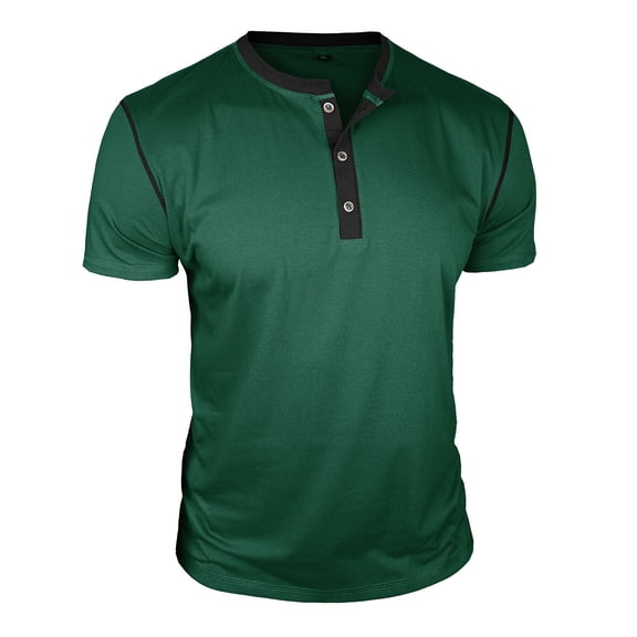 Awdenio Men Shirts Short Sleeve Henley Shirts Casual Comfortable Cotton T-Shirt Raglan Sleeve Summer Vintage Button Tops