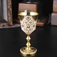 thumbnail image 6 of Wine Glass Cups Metal Shot Glass Exquisitedly Crystal Accented Medieval Goblets For And Celebration, 6 of 8
