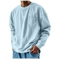 thumbnail image 2 of LWITHSZG Crew Neck Sweatshirt for Mens Casual Loose Long Sleeve Going Out Tops Fall Winter Lightweight Pullover Athletic Blouses Size XXXL, 2 of 6