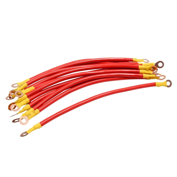 12Pcs DC 6-32V Cable De Transferencia De Inversor Rojo De Batería Para Coche 24cm De Longitud