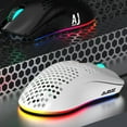 thumbnail image 3 of Ajazz Wired Gaming Mouse Office Portable Optical Mouse 7 Keys Driver Free Optical Mice Intended for Windows 7/8/10 Computer Accessories White, 3 of 8
