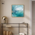 thumbnail image 3 of Green Blue II Canvas Abstract Wall Art by Art Remedy, Gold Frame, 24 x 24, 3 of 7