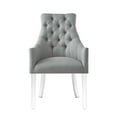 thumbnail image 4 of Inspired Home Gideon Linen Dining Chairs Acrylic Leg(Set of 2), Light Grey, 4 of 9