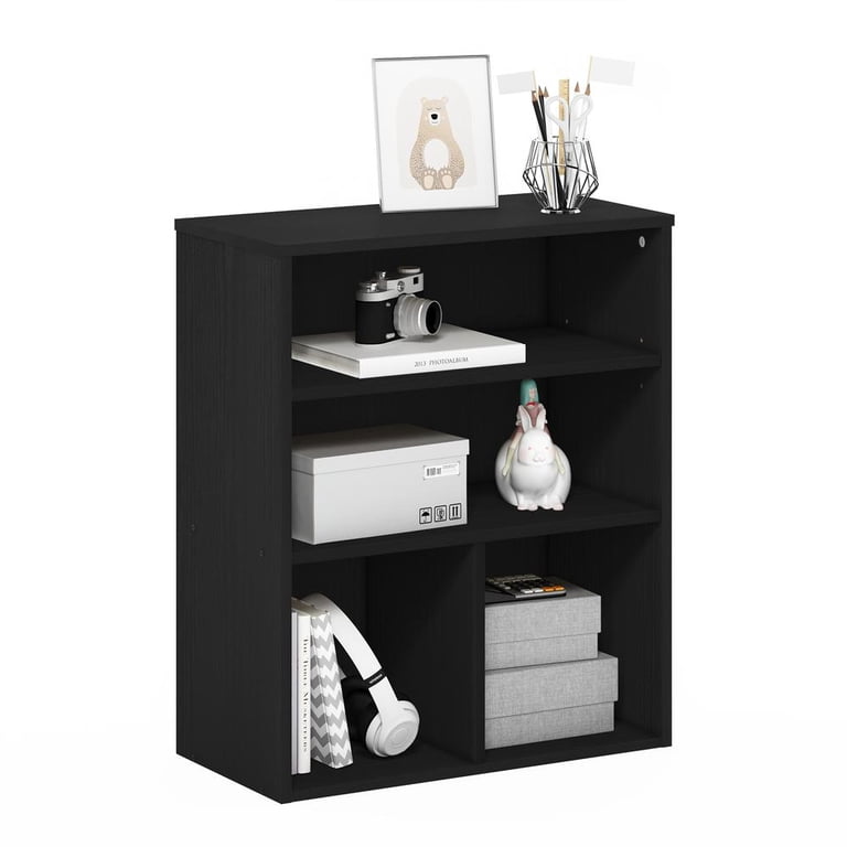 Furinno Pasir 3-Tier Display Bookcase, Black photo 5