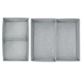 thumbnail image 5 of mDesign Fabric Baby and Kid Nursery/Playroom Divided Drawer Bins, 2 Pack, Gray, 5 of 9
