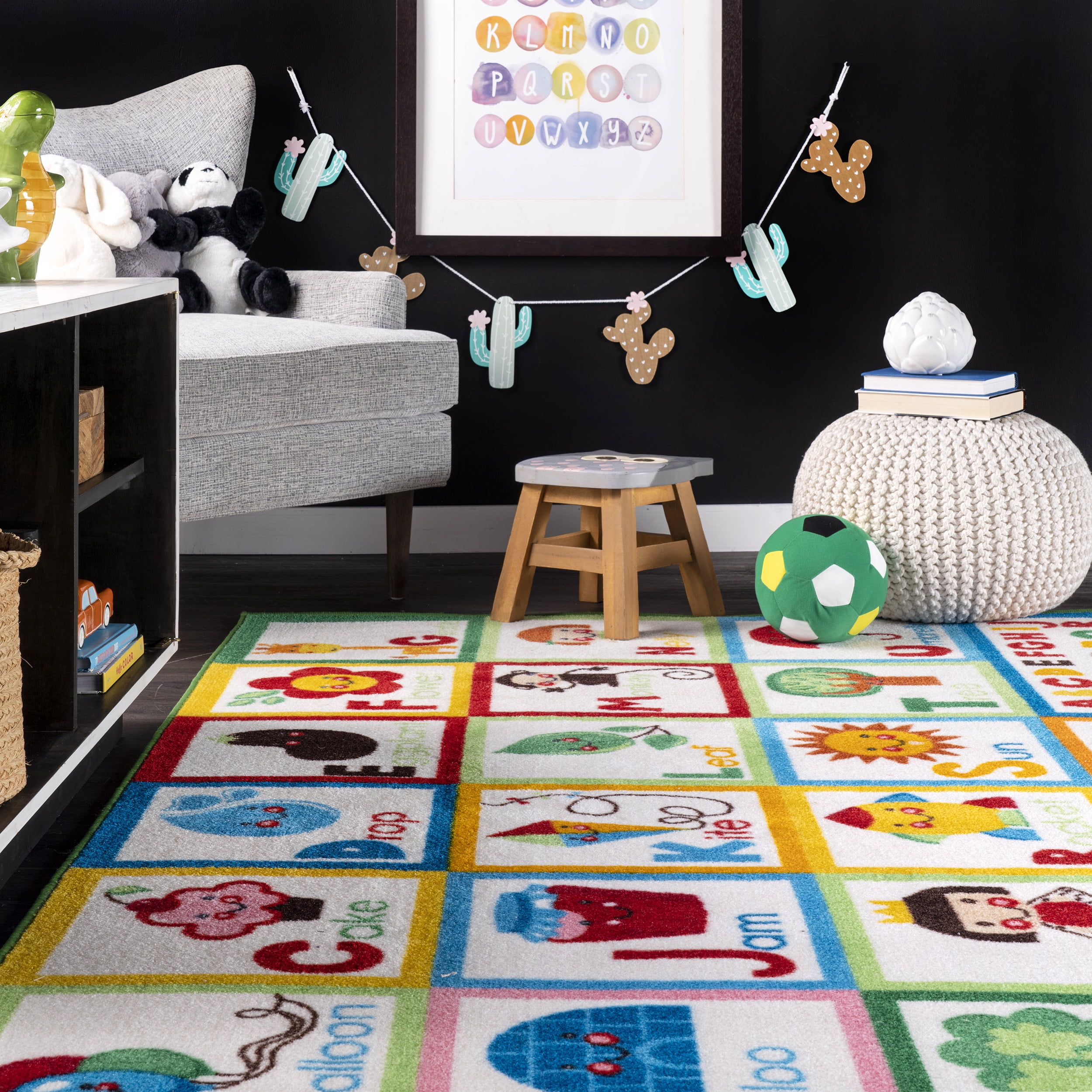 nuLOOM Alphabet Block Kids Area Rug, 8' x 10', Multi