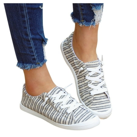 

AnuirheiH Women Shoes Low-cut Canvas Shoes One-foot Lazy Korean Version Student Casual Flat Shoes Sale on Clearance