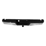 REAR STEP BUMPER ASSEMBLY; CHROME; WITHOUT PARK ASSIST SENSOR HOLES; WITH BASE TOW; INCLUDES BOTH BUMPER ENDS/BASE TOW HITCH WITH BOTH