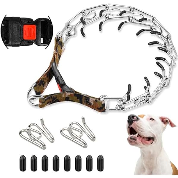 wonima02 Dog Training Collar, Adjustable Dog Training Collar with Buckle for Small Medium Large Dogs(Packed with One Extra Links)
