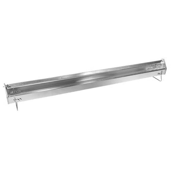 Reel Top Heavy Duty Long Rectangular Outdoor Galvanized Metal Poultry Feeder for Chickens, 48in
