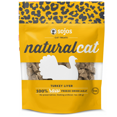 Sojos Natural Cat Turkey Liver Freeze-Dried Treats, 1 oz