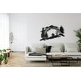 thumbnail image 2 of Skier Metal Wall Decor for Home and Outside - Wall-Mounted Geometric Wall Art Decor - Drop Shadow 3D Effect Wall Decoration for Living Room Bedroom, 2 of 4