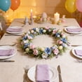 thumbnail image 4 of Guirnalda de huevos florales artificiales de Pascua, mimbre decorativo de alta densidad, escaparate interior multicolor, mesa de comedor, material plástico, 185cm, 4 of 6