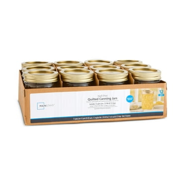 Mainstays 8-oz Clear Quilted-Glass Regular-Mouth Canning Jars (12 Count)