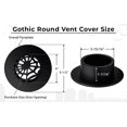 thumbnail image 3 of Spooky Gothic Couverture de Ventilation Ronde 4 Pouces Ouverture de Conduit (Overall 5-1/2 Pouces) Design Toile d'Araignée Aluminium Moulé Solide / Blanc Enduit de Poudre avec Persienne en Métal Détachable - avec Trous pour Mur / Plafond, 3 of 10