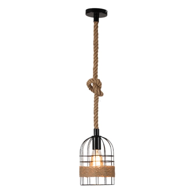 Lámpara colgante de lámpara, pantalla de jaula de pájaros creativa para tejado, interior, hogar