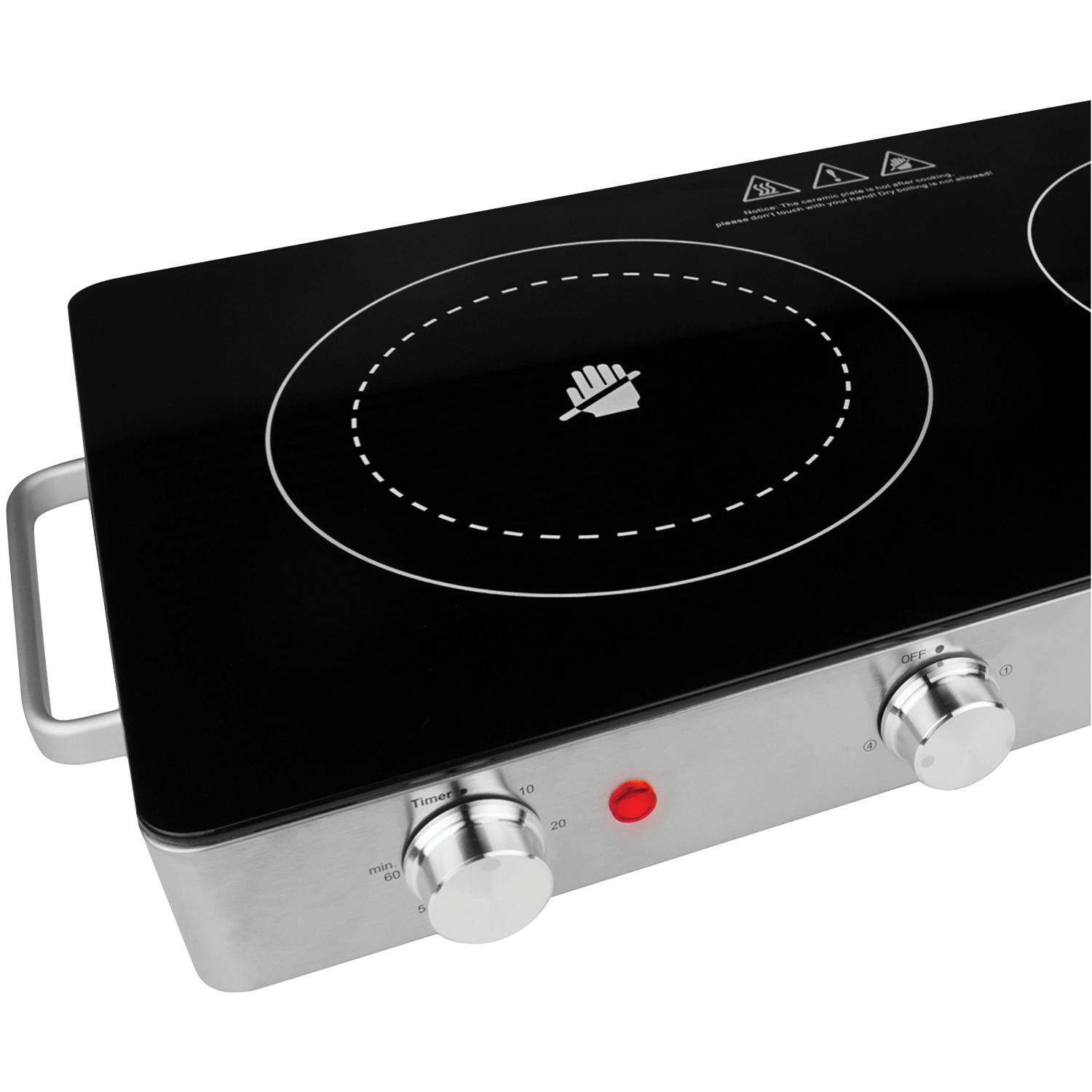 Brentwood Select 24" 2-Coil Black/Silver Infrared Electric Countertop Burner