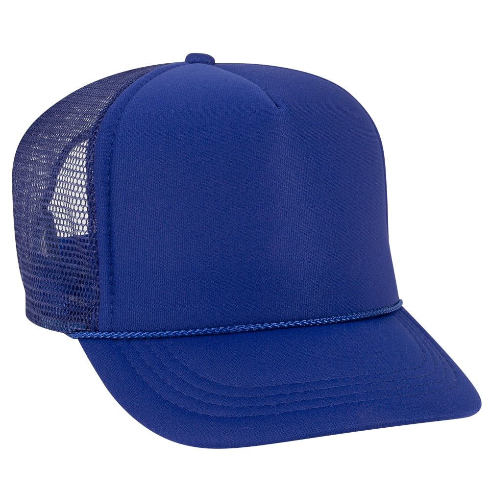 Trucker Hat Mesh Back Snap Back Polyester/Nylon Youth Blue Walmart