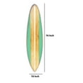 thumbnail image 5 of Wooden Surfboard Shape Wall Art with Mounting Hardware, Brown and Aqua Blue- Saltoro Sherpi, 5 of 5